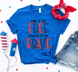 image-Bella Canvas 4th of July T-Shirt - Premium Cotton - Free & Brave Design