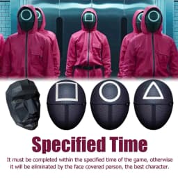 image-Cosplay Halloween Costume Squid Game Cosplay Mask with LED