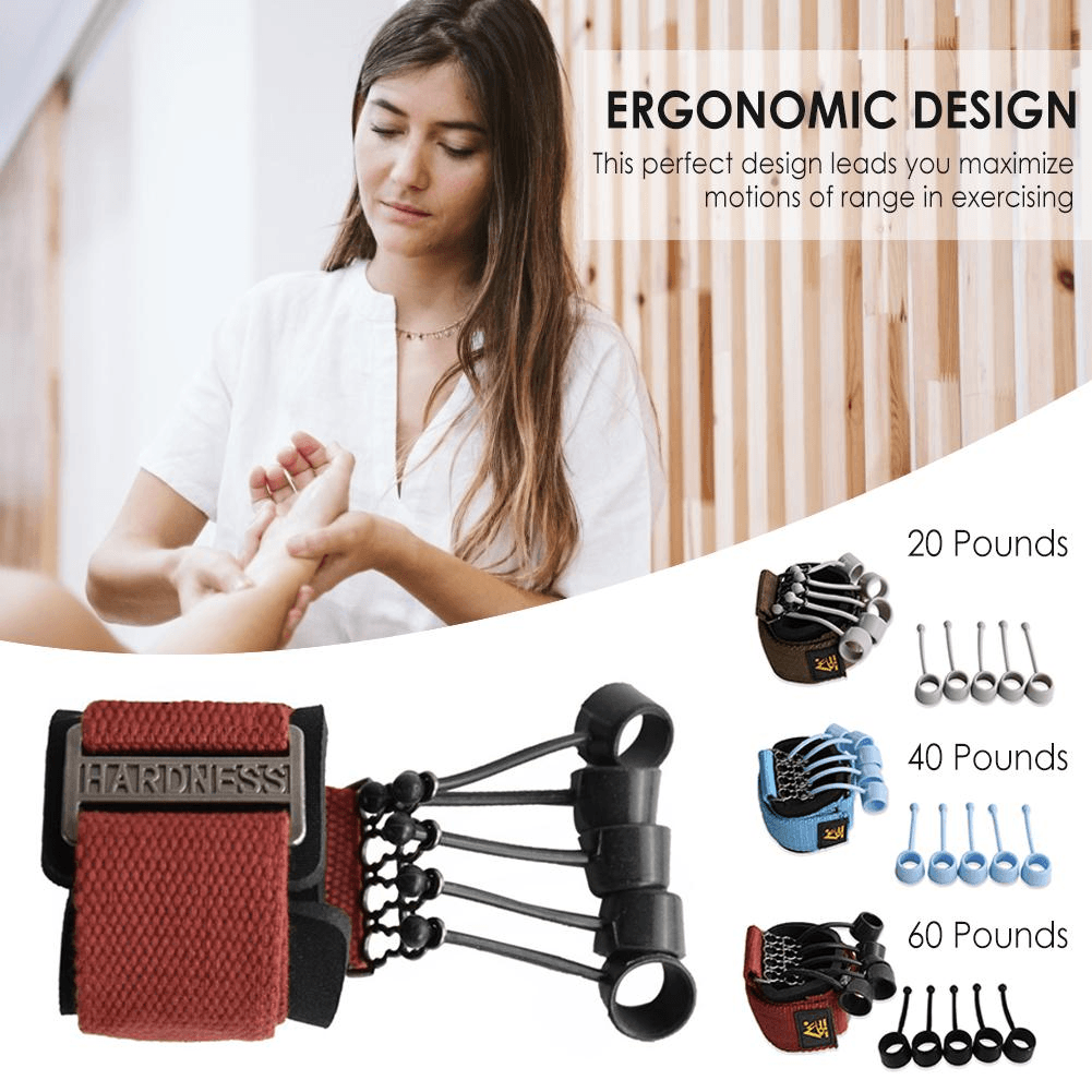 image-Finger Gripper Strength Trainer Hand Yoga Resistance Band