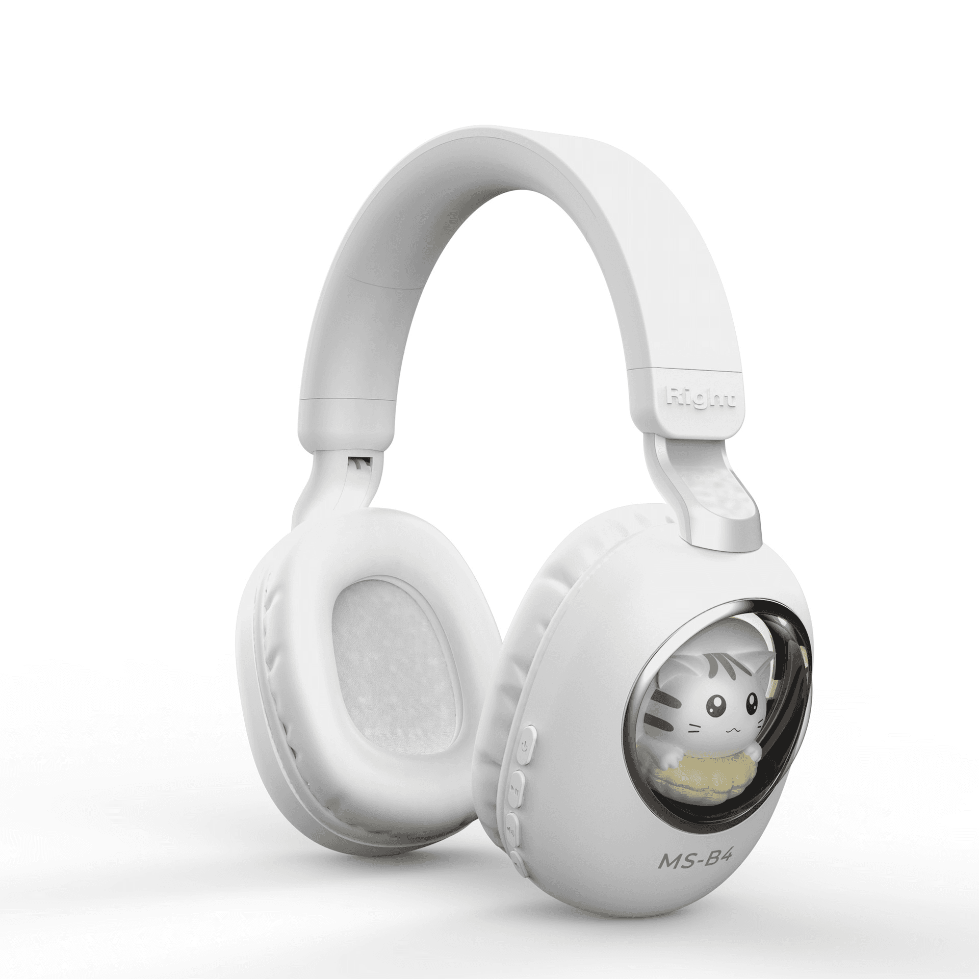 image-Flash Light Cute Cat Wireless Bluetooth Headphones with Mic