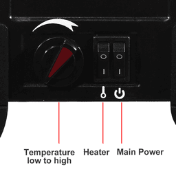 image-14 inch 1400w Freestanding Fireplace With Ntc Temperature Control Knob