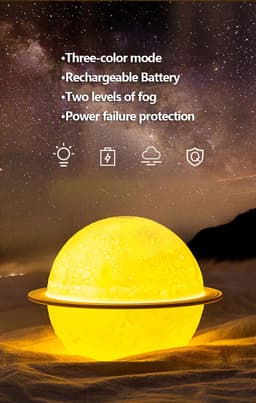 image-200Ml 3D Moon Lamp Air Purifier
