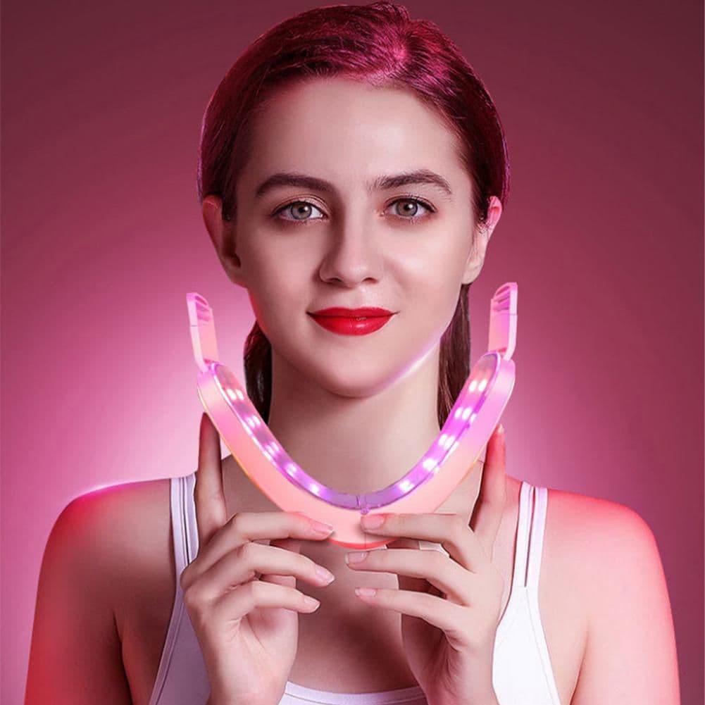image-LED Photon Therapy Facial Slimming Massager Facial Lifting Device