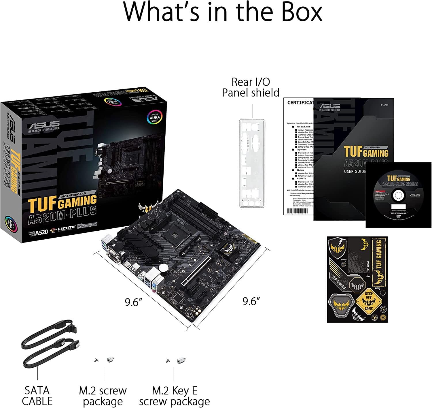 image-ASUS TUF Gaming A520M-Plus AMD A520 (Ryzen AM4) Micro ATX Motherboard