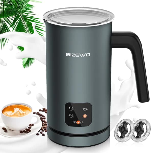 image-4 IN 1 Automatic Hot and Cold Foam Maker Frother for Coffee