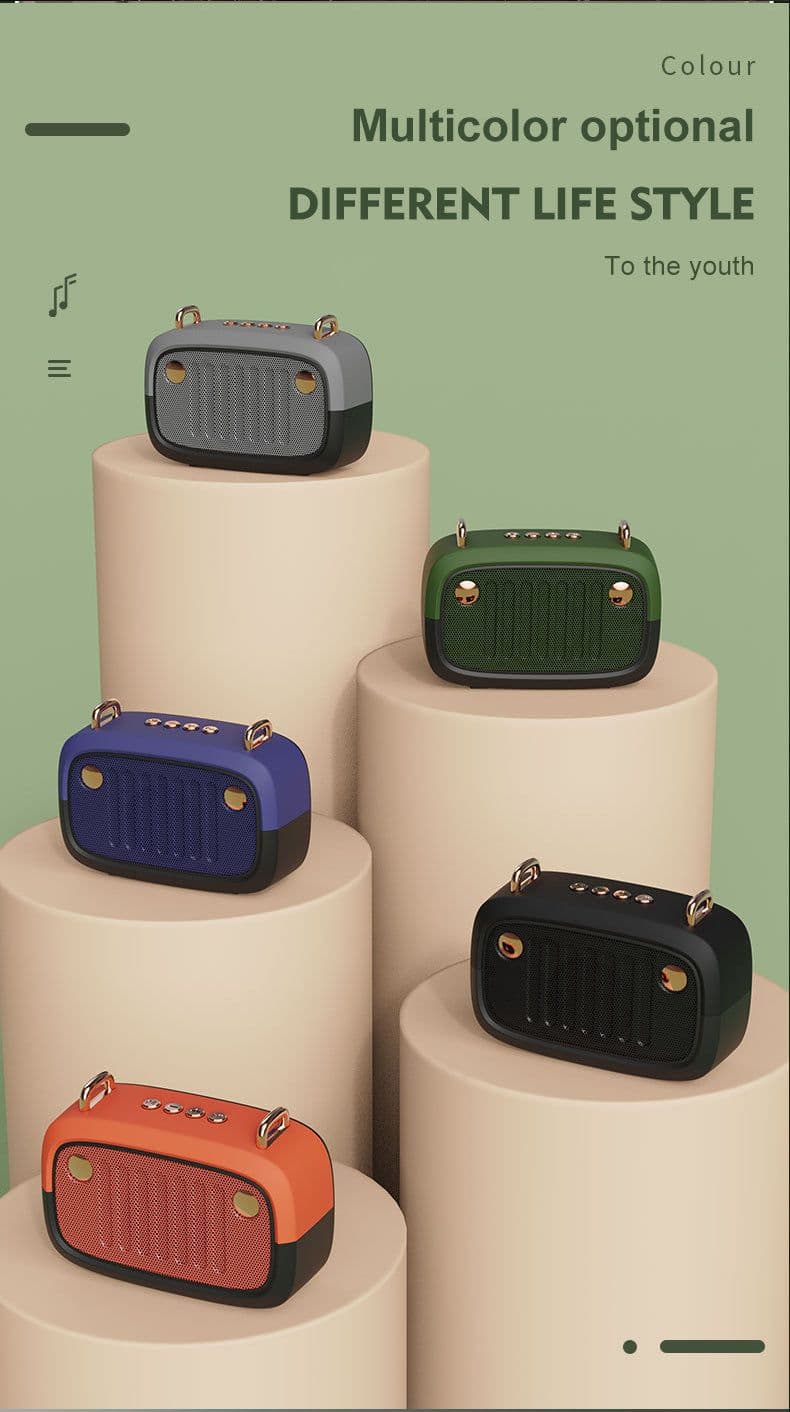 image-Portable Wireless Subwoofer Bluetooth V5.0 Speaker With FM
