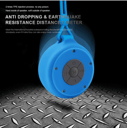 image-Mini Portable Suction Cup Wireless Bluetooth Speaker with Lanyard