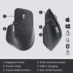 image-Logitech MX Master 3 Wireless Bluetooth Gaming Mouse