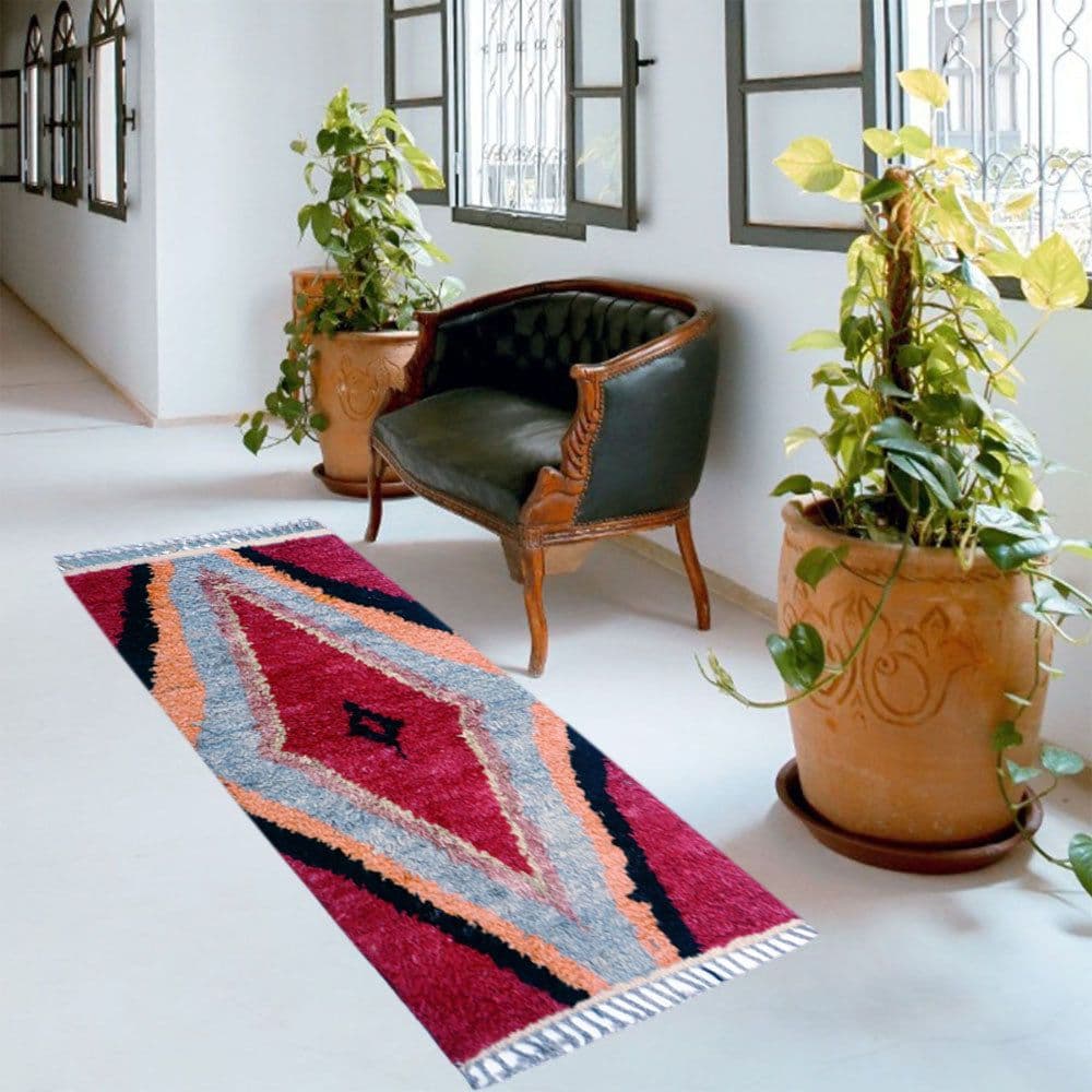 image-Berber Cornell Red Fluffy Soft Rug