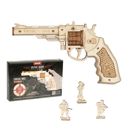 image-3D Wooden Puzzle Games Revolver Model Building Kits Toys