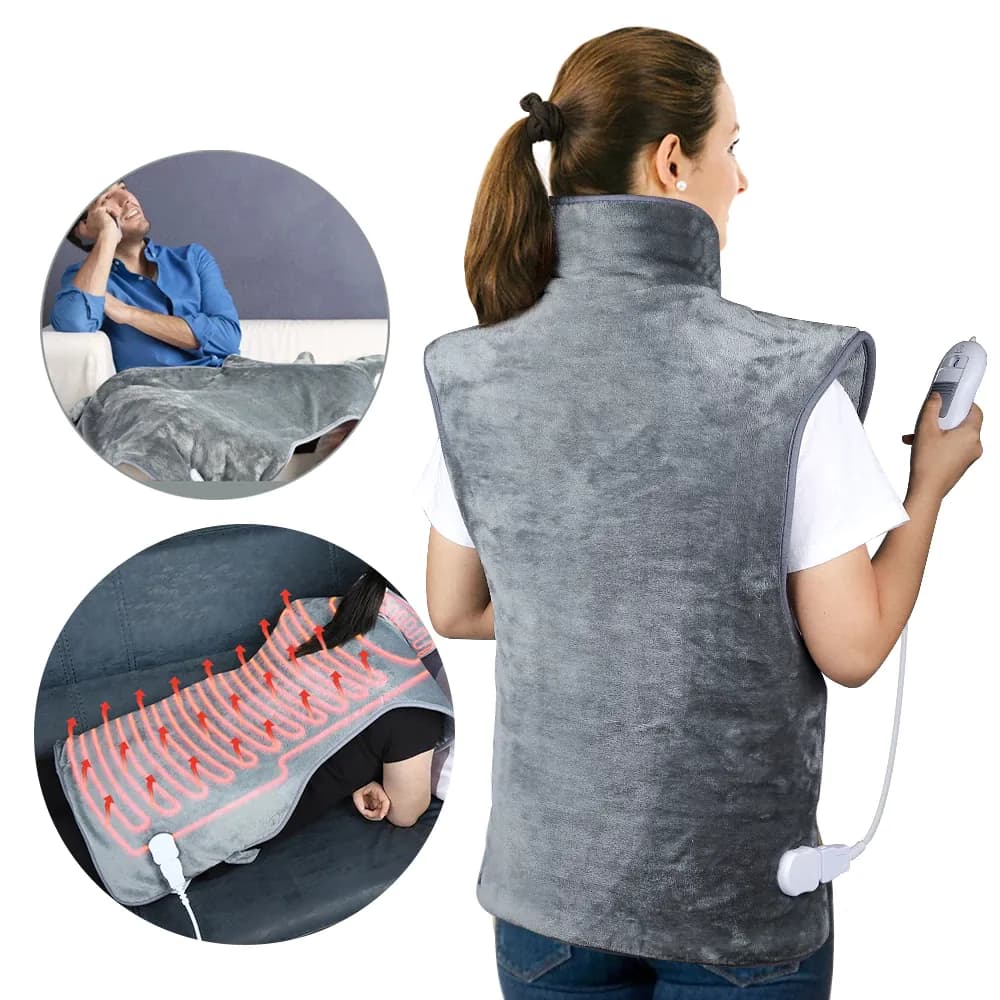 image-Electric Heating Pad Heated Shawl for Shoulder and Neck Heating