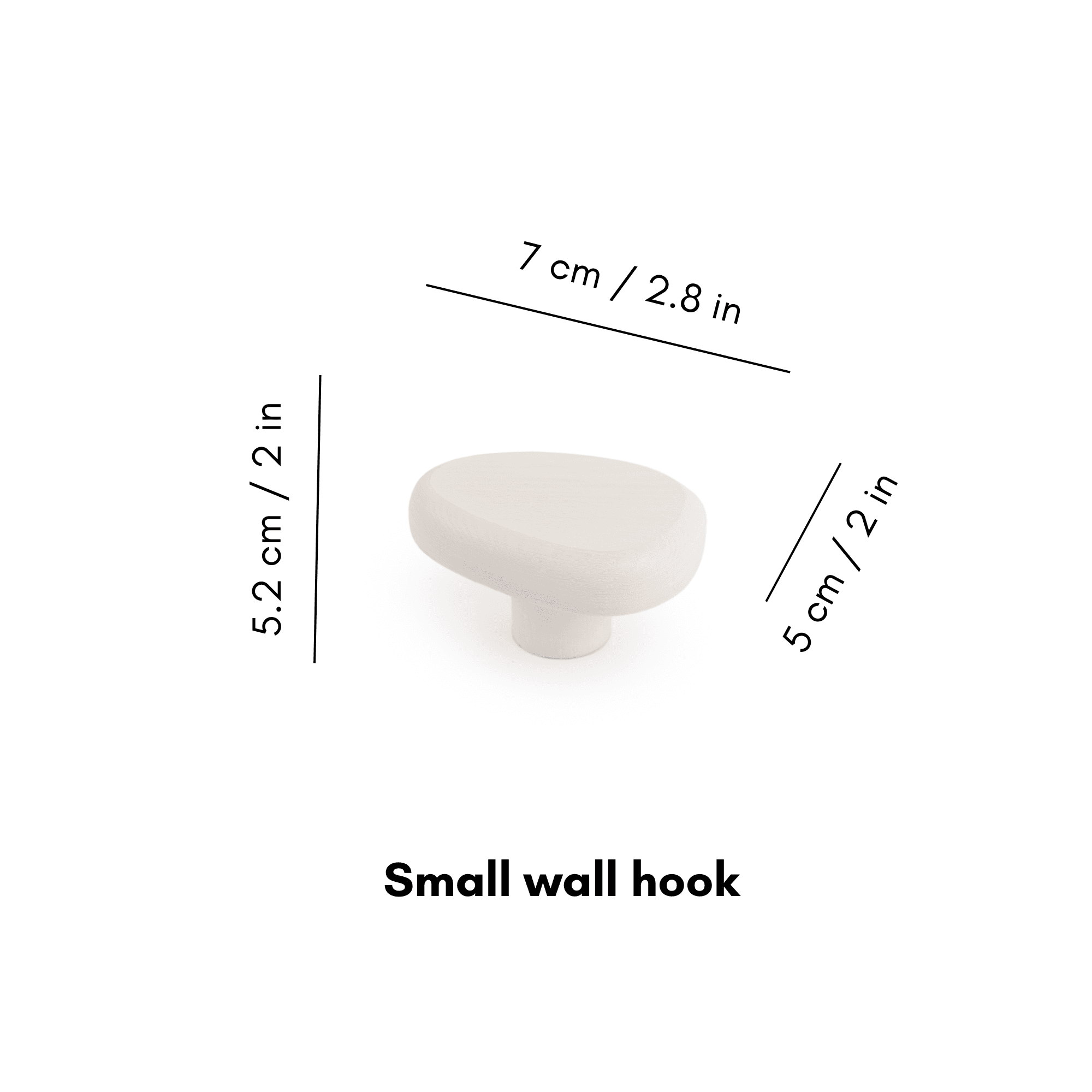 image-White wall hook DROP