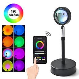 image-Sunset Lamp RGB 16 Color APP Remote Control Atmosphere Projection Lamp