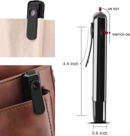 image-HD 1080P Wearable Mini Hidden Spy Pen Cop Pocket Pen Cam Body Camera
