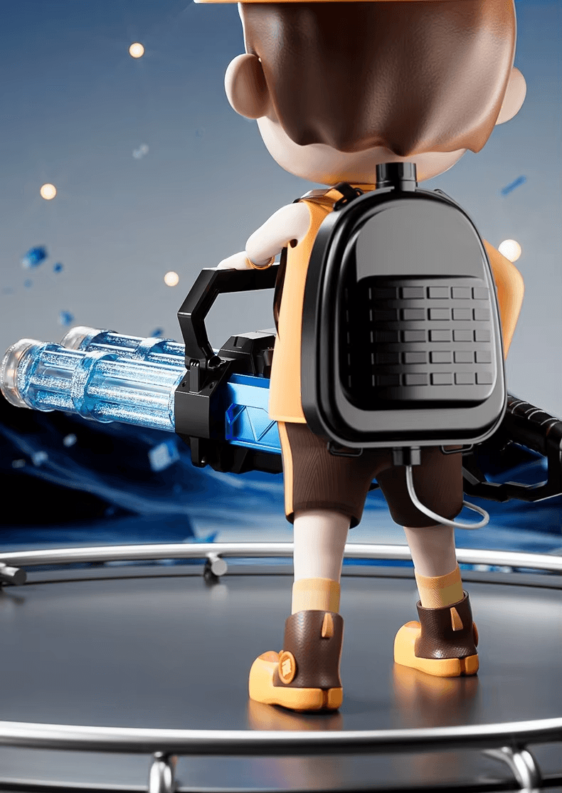 image-Electric Double Barrel Gatling Automatic Water Gun Toy