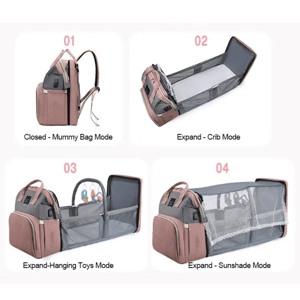 image-Multi-Use Diaper Bag with Expanded Toy Mode