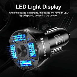 image-4 USB Car Charger Fast 7A QC3.0 Quick Car Chargr Adapter