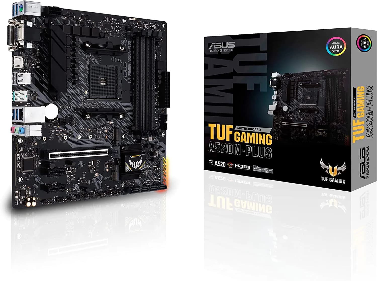 image-ASUS TUF Gaming A520M-Plus AMD A520 (Ryzen AM4) Micro ATX Motherboard