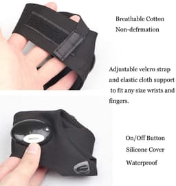 image-LED Flashlights Gloves Fingerless Lighting Gloves