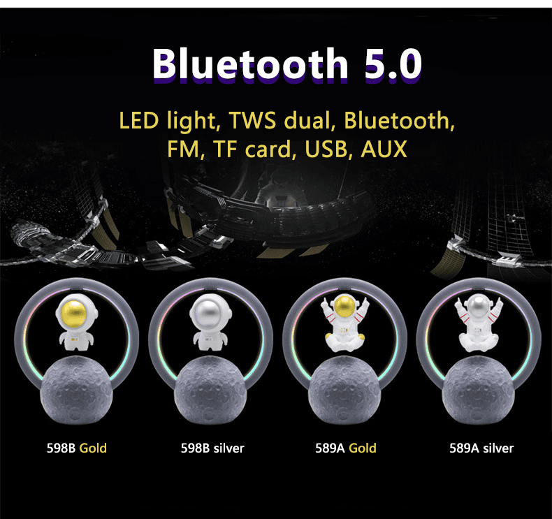 image-Magnetic Levitation Astronaut Bluetooth Wireless Speaker