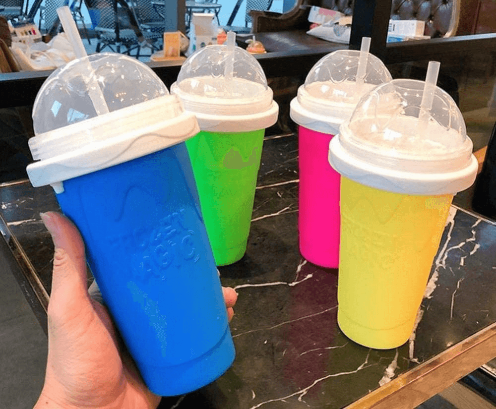 image-Quick Frozen Smoothies Slushy Cup Refrigeration Pinch Cup