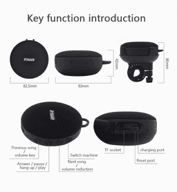 image-IPX7 Waterproof Portable Sport Bluetooth Speaker With Bike Mount