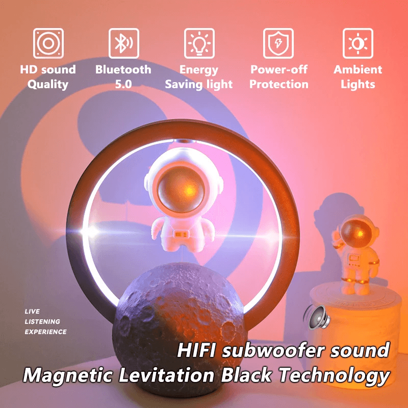 image-Magnetic Levitation Astronaut Bluetooth Wireless Speaker