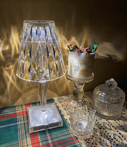 image-Diamond Table Lamp Acrylic Decoration RGB Desk Lamps with Remote