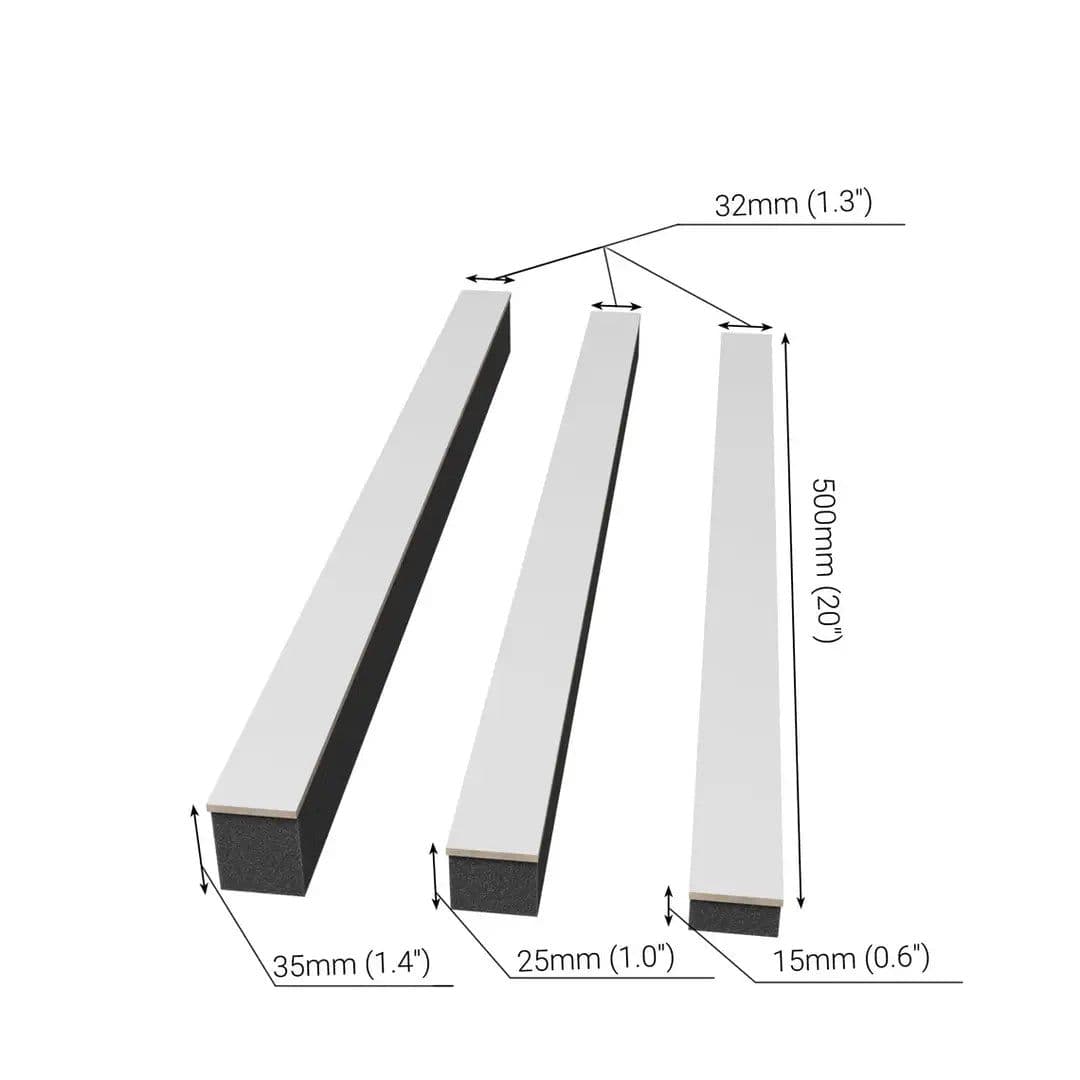 image-PLUTA-3 Acoustic Panels | 1.2" Strips | Wall Decor