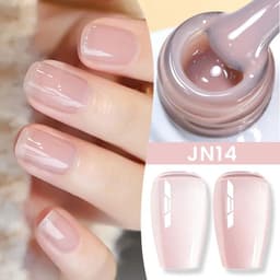 image-BORN PRETTY Milky White Jelly Nude Gel Nail Polish 10ml White Translucent Soak Off Gel Vernis Semi Permanent Need UV Light Cure
