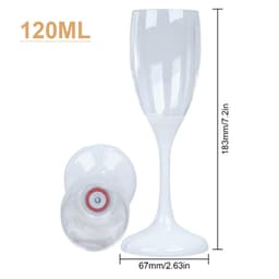 image-Led Cup Food Grade PS Plastic Goblet Wedding Party Pouring Water Is Bright Champagne Glass Factory Direct Supply
