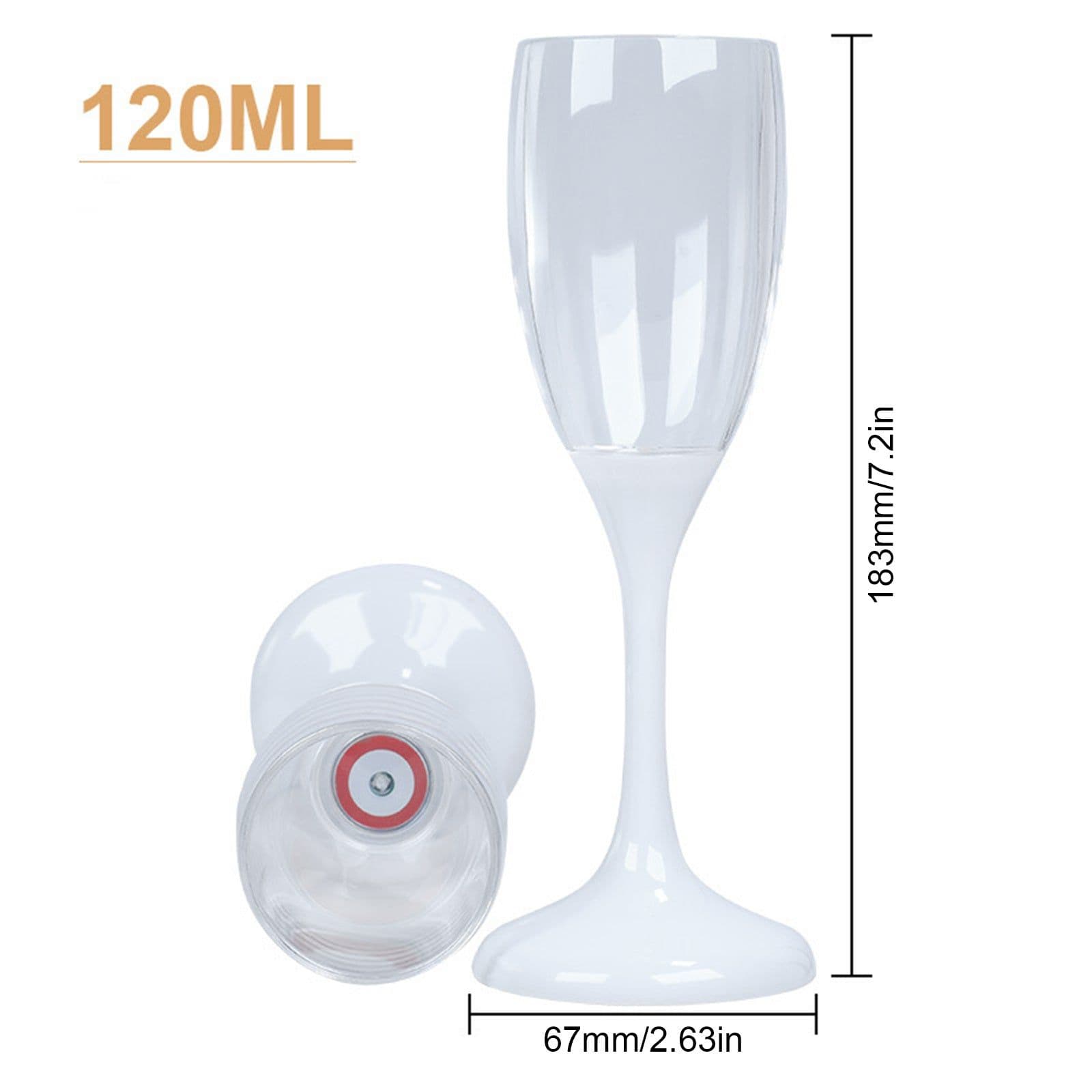 image-Led Cup Food Grade PS Plastic Goblet Wedding Party Pouring Water Is Bright Champagne Glass Factory Direct Supply