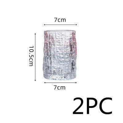 image-Gradient Color Wine Glass Tree Pattern Cup Glass Water Cup Tea Cup