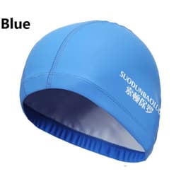 image-Waterproof PU Fabric Swim Cap Swimming Pool Accessories Water Sport Protect Ear Long Hair Bath Hat Plus Size for Men Women Adult