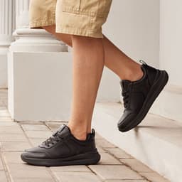 image-FitVille Men's BriskWalk Deluxe Lace-up Business Casual Sneaker V1