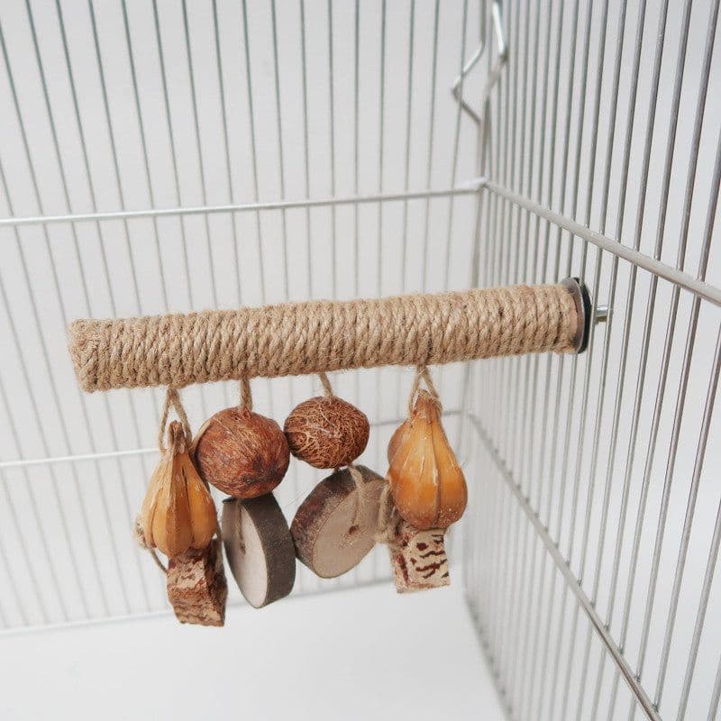 image-Parrot Supplies Stand Rod Hemp Rope Braided Bird Toy