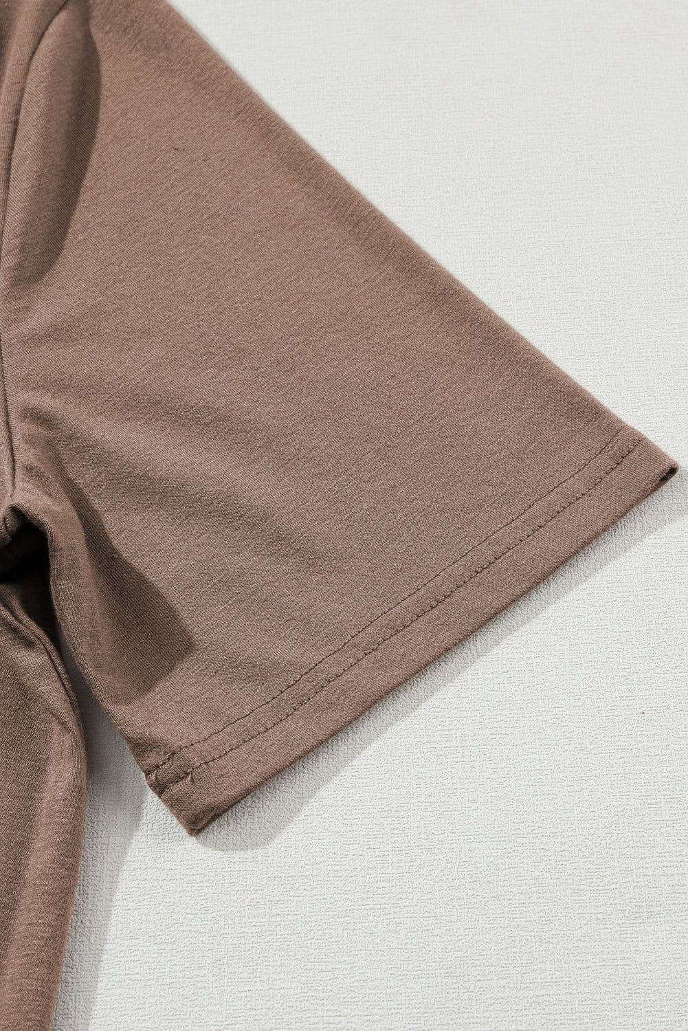 image-Solid Color T-Shirt & Wide Leg Pants Set - 2pcs - Comfortable Fabric