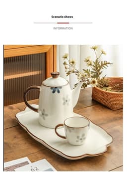 image-Underglaze Cup Suit Household Living Room Water Cup Water Pot Tea Set