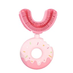 image-Children's Manual U-shaped Silicone Baby Donut Toothbrush Artifact