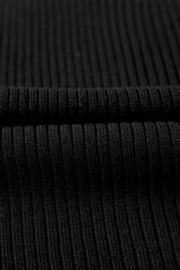 image-Pink Colorblock Edge Ribbed Knit U Neck Tank Top