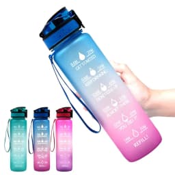 image-10 00Ml Sports Water Bottle Gradient Plastic Water Cup