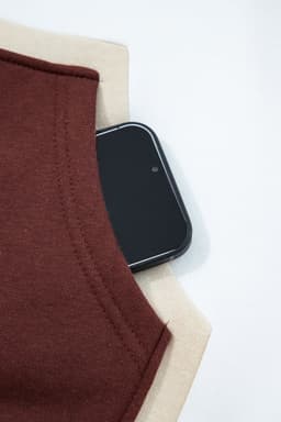 image-Coffee Color Block Patchwork Athleisure Hooded Sweatshirt