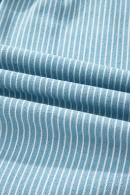 image-Sky Blue Stripe Short Sleeve Button Up Shirt