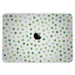 image-Green Watercolor Dots over White - MacBook Pro with Touch Bar Skin Kit