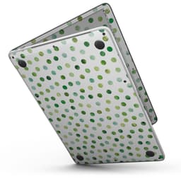 image-Green Watercolor Dots over White - MacBook Pro with Touch Bar Skin Kit
