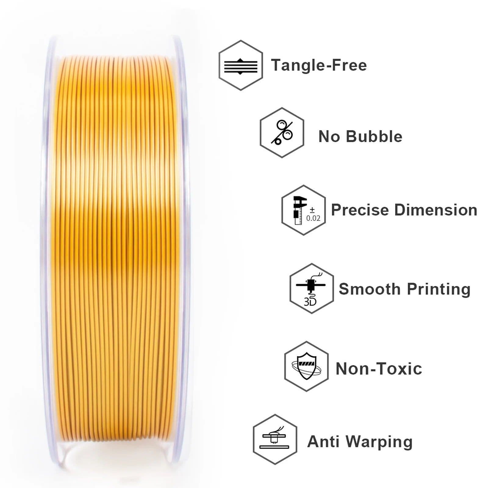 image-Geeetech Three Tri Color Silk PLA Filament , 3D Filament 1,75 mm 1KG Spool Wire (+/-0.03mm) Vacuum packaging, special color