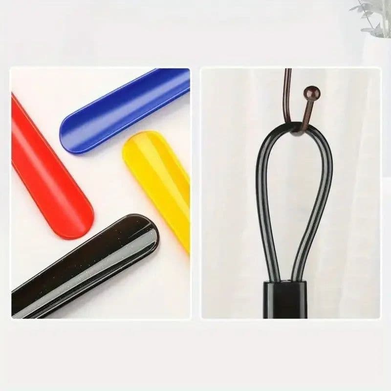 image-1pc Extra long flexible plastic shoe horns do not require bending durable shoe spoons for pregnant women wearing shoe assistants