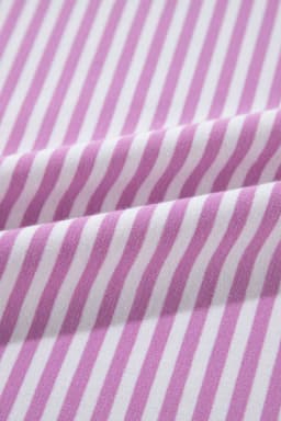 image-Pink Stripe Patchwork Plus Size T-Shirt