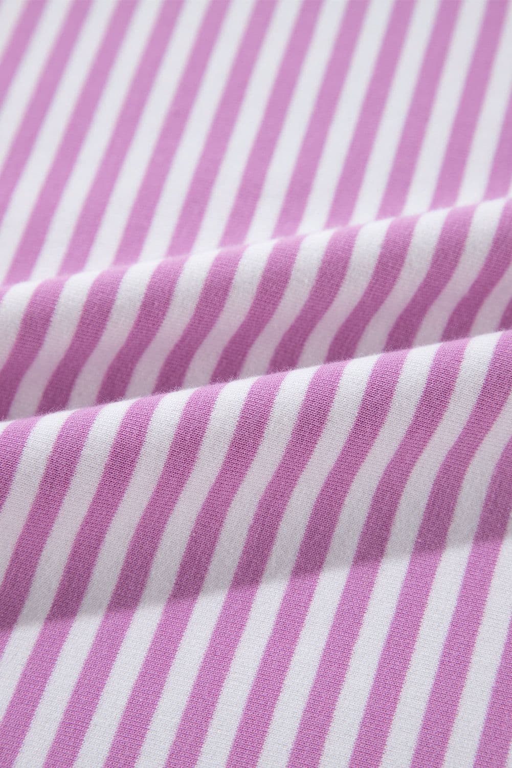 image-Pink Stripe Patchwork Plus Size T-Shirt