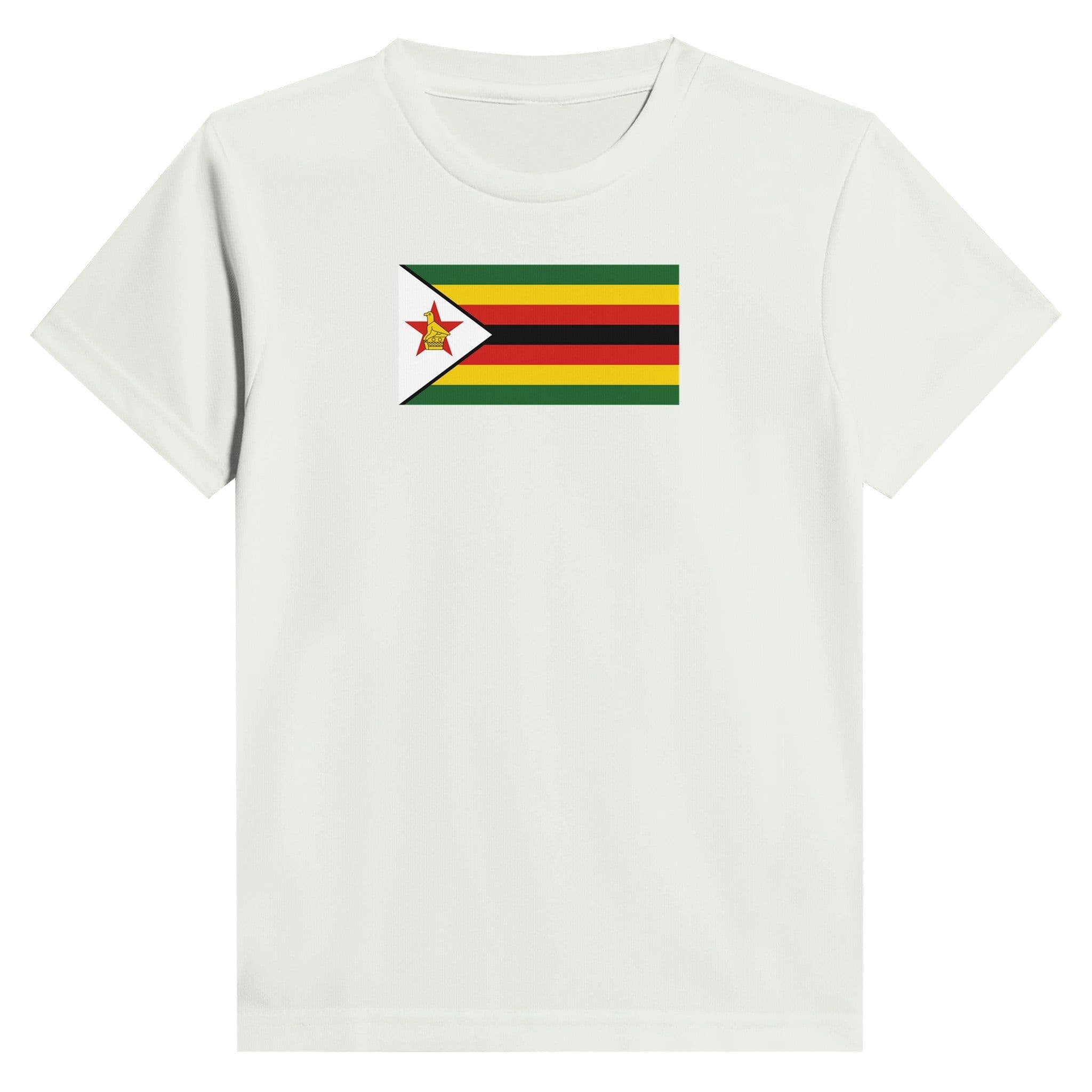 image-Drapeau du Zimbabwe - T-shirt enfant performance ras du cou